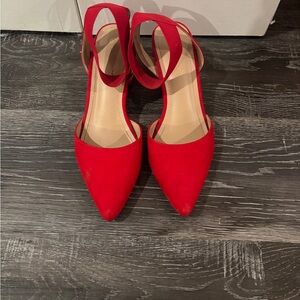 Dream Pairs Red Strappy Heels